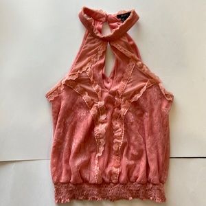 Peach XOXO Sleeveless Blouse